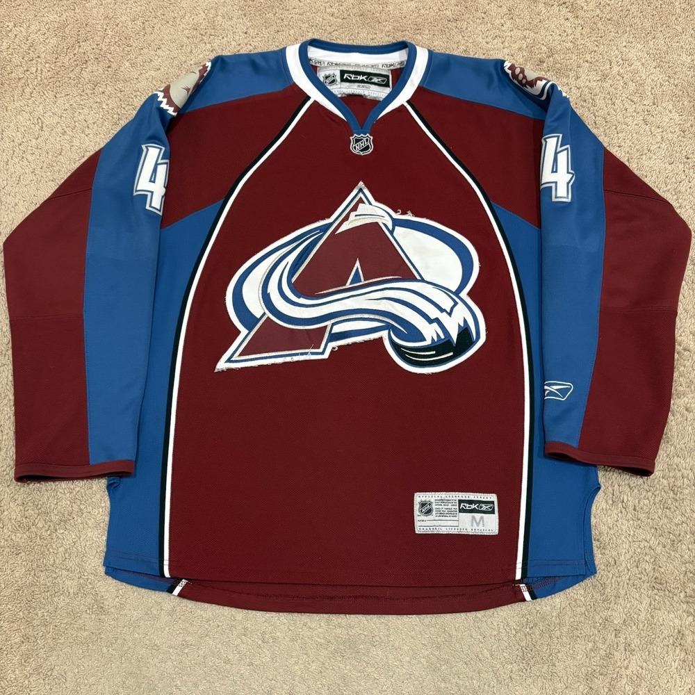Colorado Avalanche John Michael Liles Reebok Jersey Men's Medium NHL Red Blue